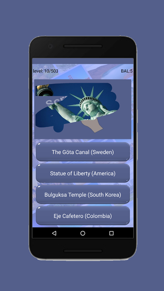 Guess the place name - Gameplay image of android game