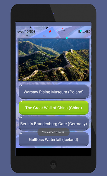 Guess the place name - Gameplay image of android game