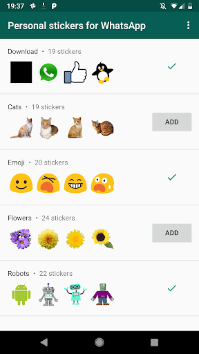 استیکر واتس‌اپ - Personal stickers for WhatsApp - عکس برنامه موبایلی اندروید