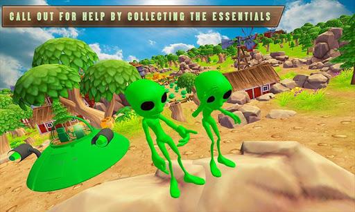 Green Alien 3D Simulator - Gameplay image of android game