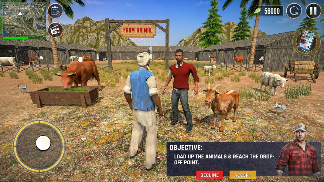 Animal Truck Transport Games - Gameplay image of android game