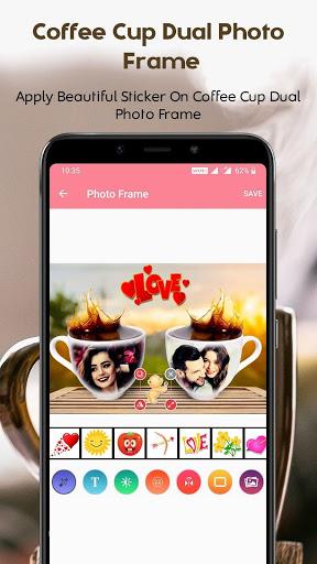Coffee Cup Dual Photo Frames - عکس برنامه موبایلی اندروید