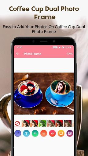 Coffee Cup Dual Photo Frames - عکس برنامه موبایلی اندروید