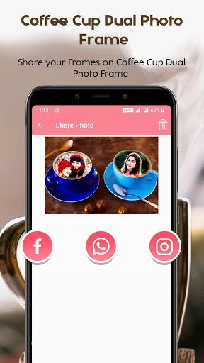 Coffee Cup Dual Photo Frames - عکس برنامه موبایلی اندروید