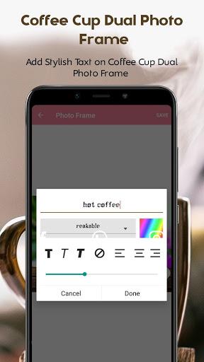 Coffee Cup Dual Photo Frames - عکس برنامه موبایلی اندروید