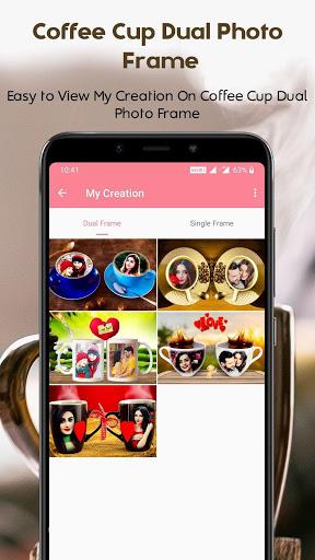 Coffee Cup Dual Photo Frames - عکس برنامه موبایلی اندروید