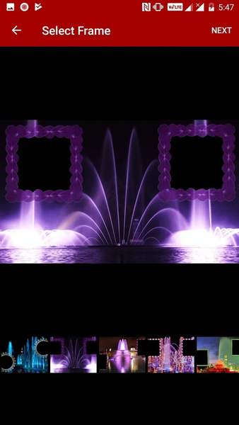 WaterFountain Dual Photo Frame - Image screenshot of android app