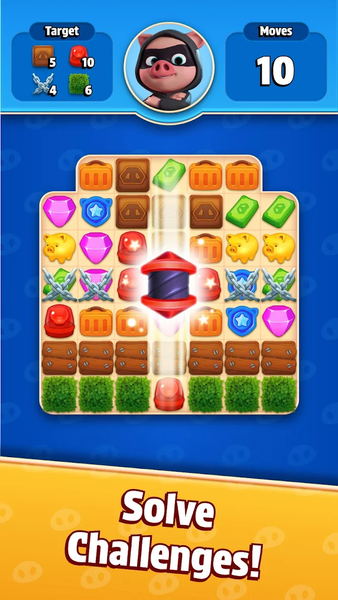 Piggy Master: Match3 Puzzle - Gameplay image of android game