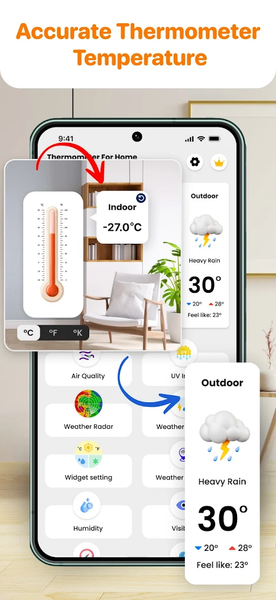 Room Temperature Thermometer - عکس برنامه موبایلی اندروید