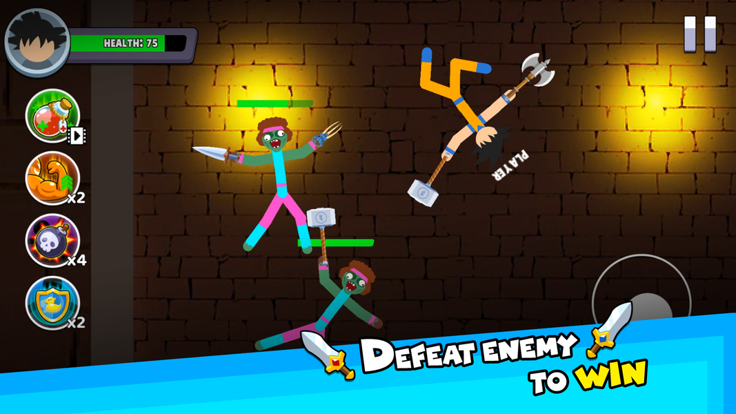 Zombie Ragdoll Physics Fight - Gameplay image of android game