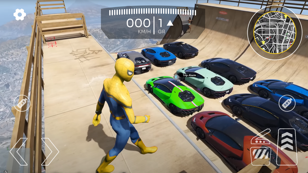 Superhero Car Mega Ramp Jump V - عکس بازی موبایلی اندروید