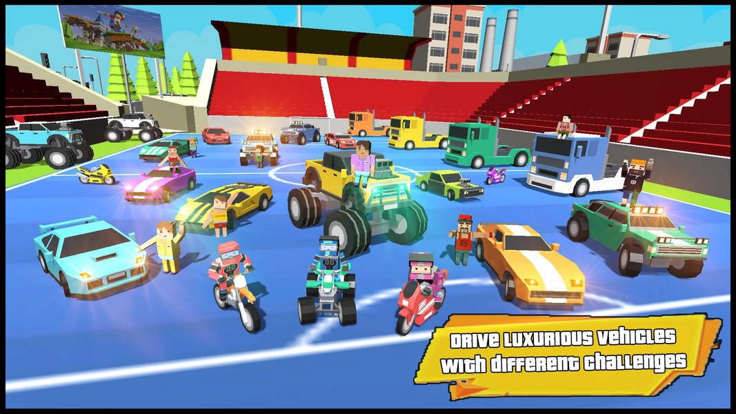 Blocky Dude Gangster Auto City - Gameplay image of android game