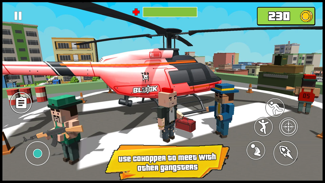 Blocky Dude Gangster Auto City - Gameplay image of android game