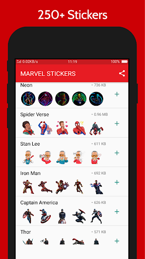 Marvel Stickers WASticker - عکس برنامه موبایلی اندروید