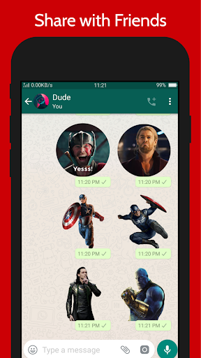 Marvel Stickers WASticker - Image screenshot of android app