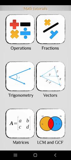 Math Tutorials - Image screenshot of android app
