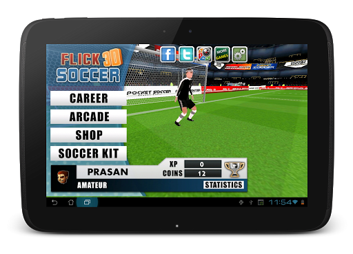 Flick Soccer 3D - Gameplay image of android game