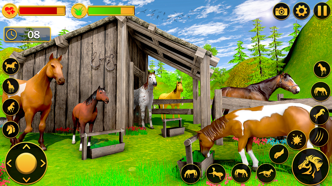 Wild Horse Simulator Family 3D - عکس بازی موبایلی اندروید