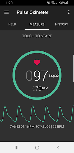 Pulse Oximeter - Beat & Oxygen - Image screenshot of android app
