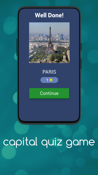 Capital quiz game - Gameplay image of android game