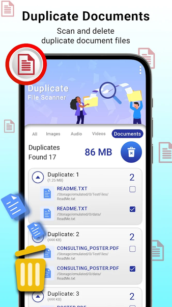 Duplicate File Scanner App - عکس برنامه موبایلی اندروید