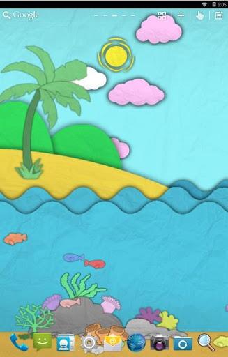 Paper Sea Live Wallpaper Free - Image screenshot of android app