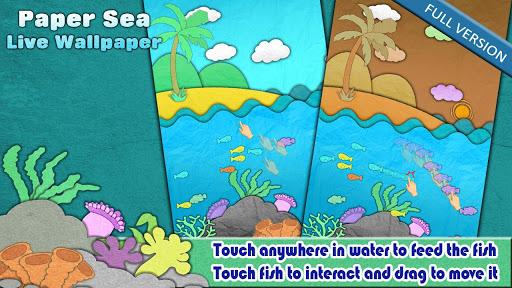 Paper Sea Live Wallpaper Free - Image screenshot of android app