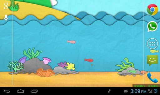 Paper Sea Live Wallpaper Free - Image screenshot of android app