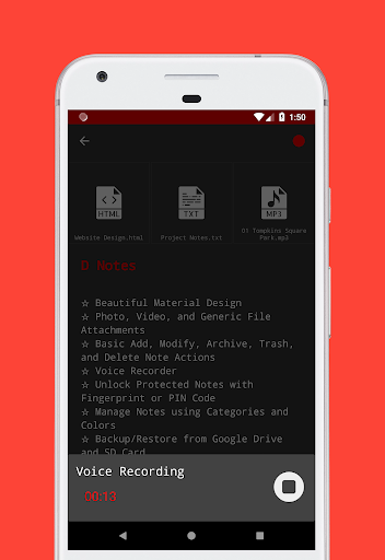 D Notes - notes and lists - Image screenshot of android app