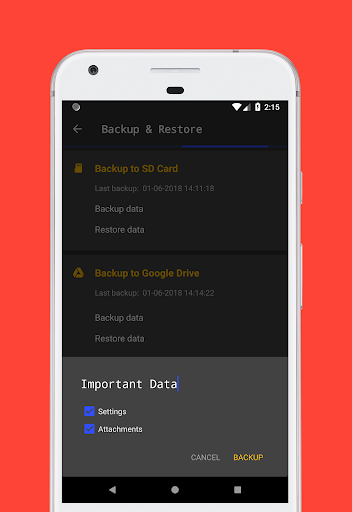D Notes - notes and lists - Image screenshot of android app