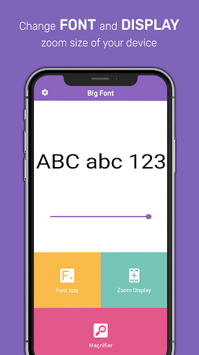 Bigger Mobile Fonts - Image screenshot of android app