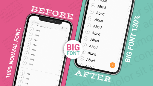 Bigger Mobile Fonts - Image screenshot of android app