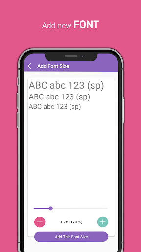 Bigger Mobile Fonts - Image screenshot of android app