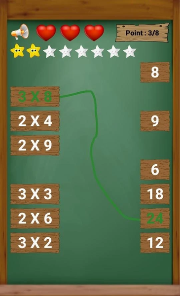 multiplication table - Gameplay image of android game