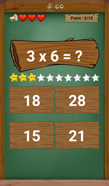 multiplication table - Gameplay image of android game