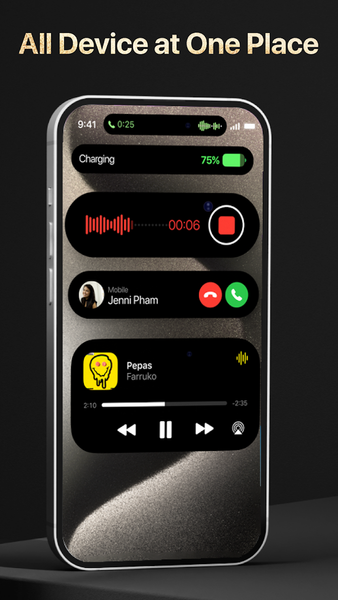 Dynamic Notification Bar - Image screenshot of android app