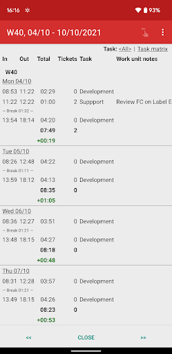 Time Recording - Timesheet App - Image screenshot of android app