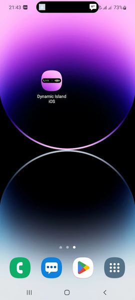 iOS Dynamic Island iPhone ۱۵ - عکس برنامه موبایلی اندروید