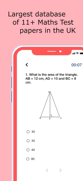 11+ Maths Practice Papers GCSE - Image screenshot of android app