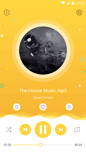 Lark Player Theme - Yellow - Image screenshot of android app