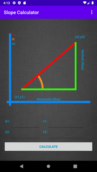 Slope Calculator - عکس برنامه موبایلی اندروید