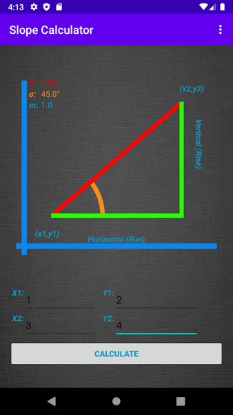 Slope Calculator - عکس برنامه موبایلی اندروید