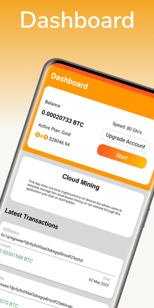 E-Mining - Btc Cloud Mining - عکس برنامه موبایلی اندروید