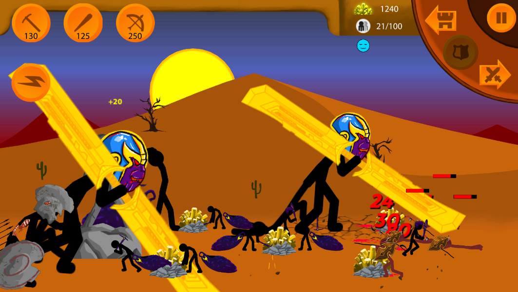 Stickman War : Infinity battle - Gameplay image of android game
