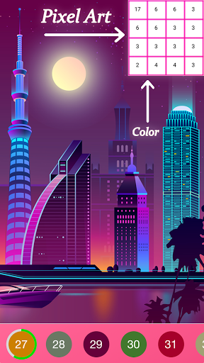 Pixel Art - Paint by Number - عکس برنامه موبایلی اندروید