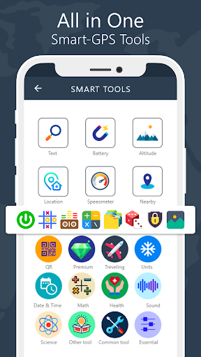 Smart Tools : Compass, GPS, QR - Image screenshot of android app