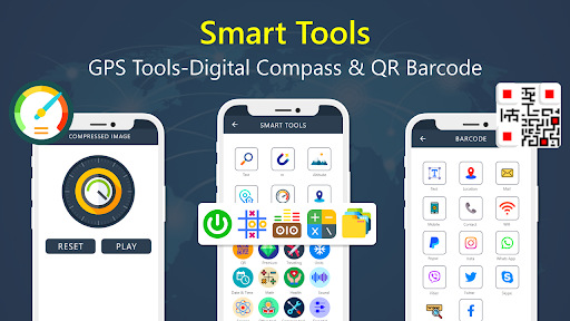 Smart Tools : Compass, GPS, QR - Image screenshot of android app