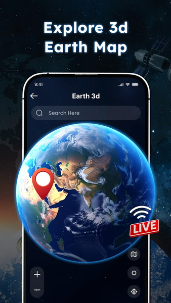 Earth Map: Live Satellite View - عکس برنامه موبایلی اندروید