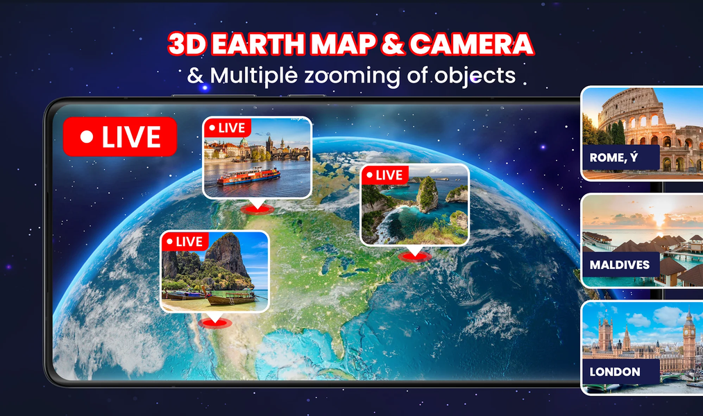 Zoom Earth ۳D: Live World Map - عکس برنامه موبایلی اندروید