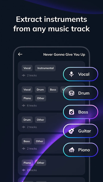 Vocal Remover - Musiclab - عکس برنامه موبایلی اندروید